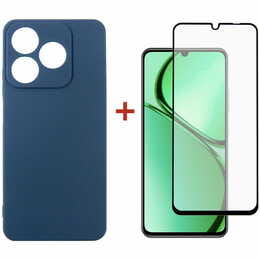 Чeхол-накладка Dengos для Realme C63 Blue (DG-KM-104) + защитное стекло