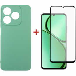 Чeхол-накладка Dengos для Realme C63 Mint (DG-KM-106) + защитное стекло
