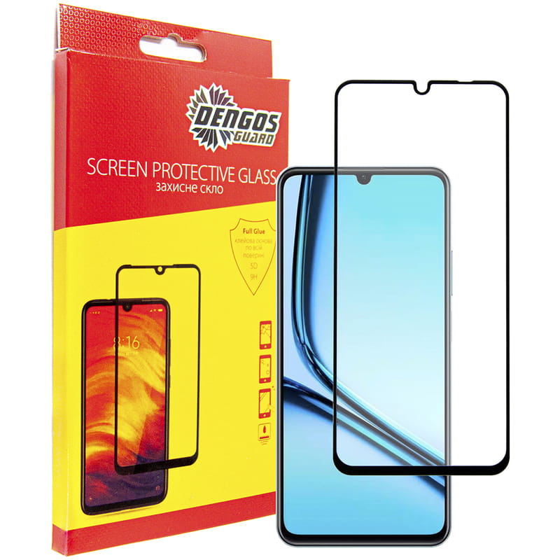 Защитное стекло Dengos для Realme Note 50 Black Full Glue (TGFG-371)