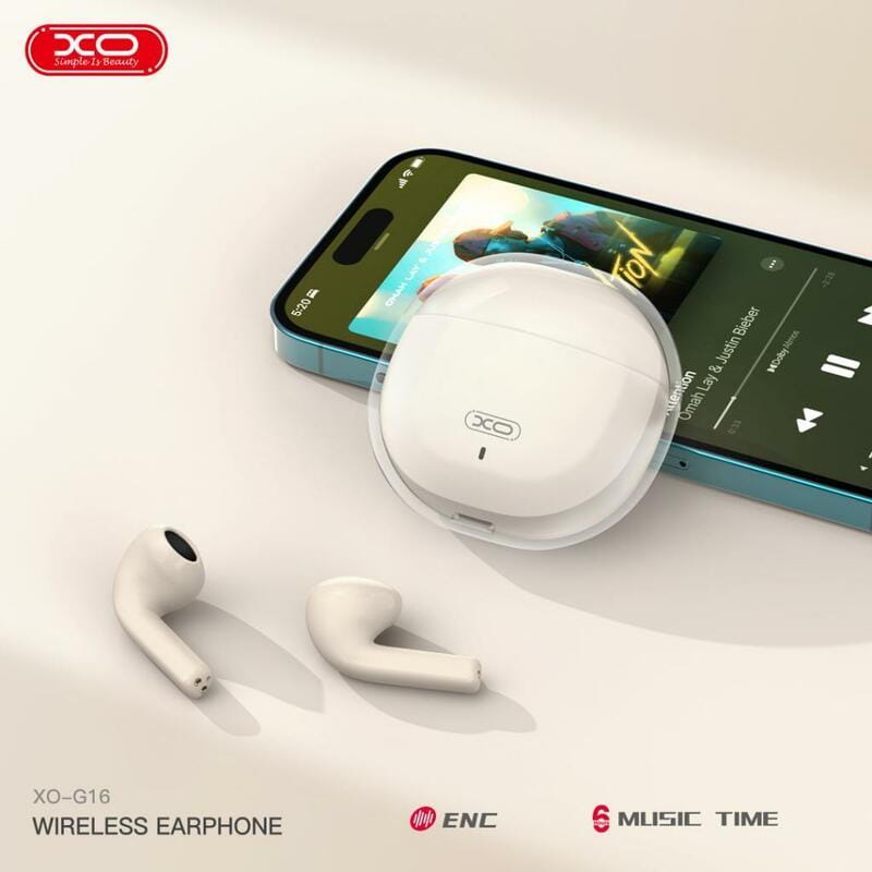 Bluetooth-гарнитура XO G16 ENC TWS White (XO-G16WH)