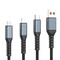 Фото - Кабель XoKo SC-3100 USB - Lightning + micro USB + USB Type-C (M/M), 1.2 м, Black (SC-3100) | click.ua