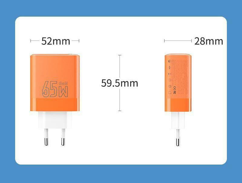 Сетевое зарядное устройство Proda Azeada Seagulls AZ-19 GaN 65W Orange (AZ-19-OR)