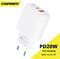 Фото - Мережевий зарядний пристрій Denmen DC26 (2USB) PD20W+QC3.0 White (DC26-WH) | click.ua