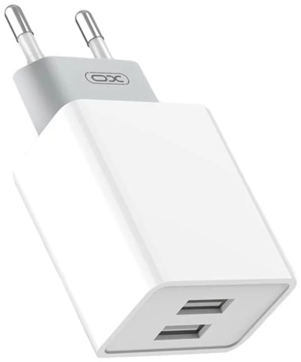 Сетевое зарядное устройство XO L65 (2USBх2.4A) White (L65-L-WH) + кабель Lightning