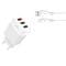 Фото - Мережевий зарядний пристрій XO L72 (1USBх3A, 2USBх2.4A) White (L72-TC-WH) + кабель USB Type-C | click.ua