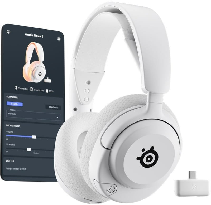 Bluetooth-гарнітура SteelSeries Arctis Nova 5 Wireless White (61671)