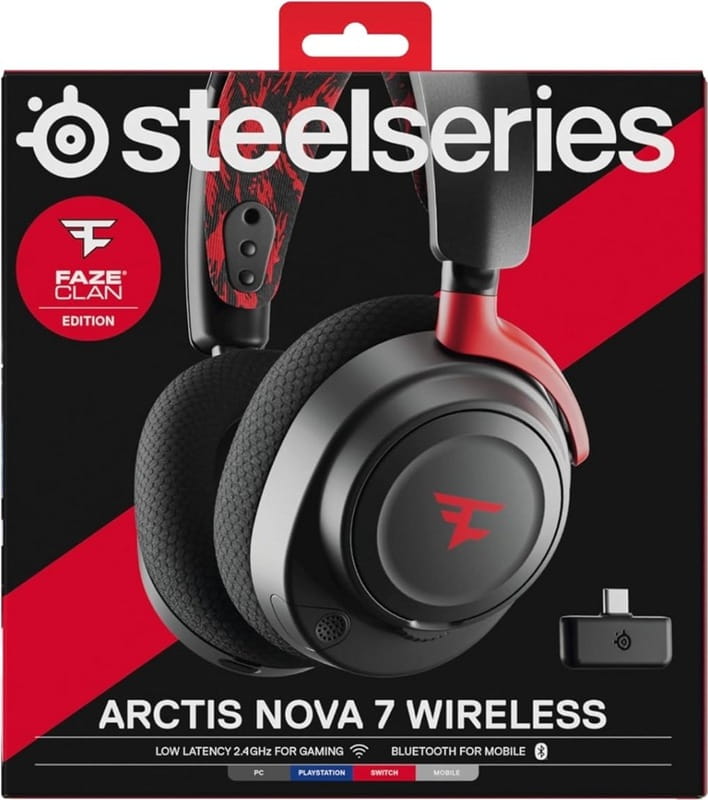 Bluetooth-гарнітура SteelSeries Arctis Nova 7 Wireless Faze Clan (61556)