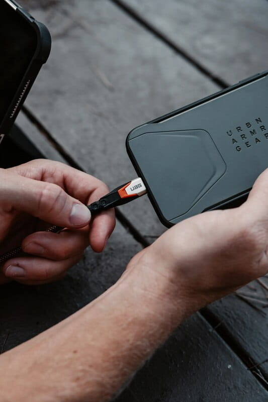 Кабель Urban Armor Gear Rugged Double Braided Nylon USB Type-C - USB Type-C (M/M), 0.75 м, Black/Orange (9B4415114097)
