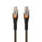 Фото - Кабель Urban Armor Gear Rugged Double Braided Nylon USB Type-C - USB Type-C (M/M), 0.75 м, Black/Orange (9B4415114097) | click.ua