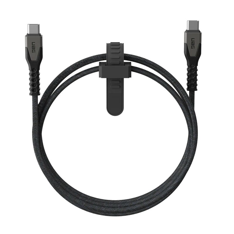 Кабель Urban Armor Gear Rugged Kevlar USB Type-C - USB Type-C (M/M), 1.5 м, Black/Gray (9B4413114030)