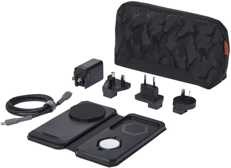Бездротовий зарядний пристрій Urban Armor Gear Travel Charger 25W 3 in 1 Black/Grey (9B4412114030)