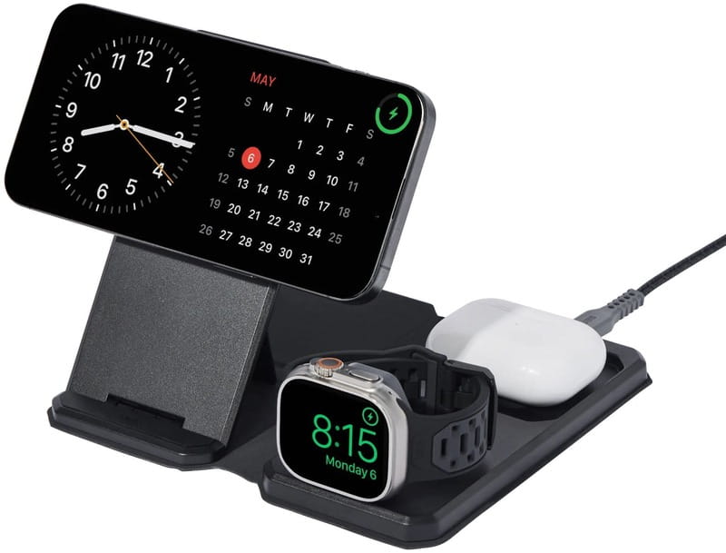 Бездротовий зарядний пристрій Urban Armor Gear Travel Charger 25W 3 in 1 Black/Grey (9B4412114030)