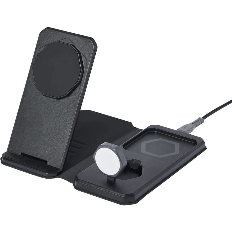 Бездротовий зарядний пристрій Urban Armor Gear Travel Charger 25W 3 in 1 Black/Grey (9B4412114030)