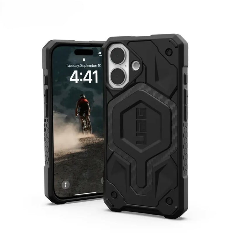 Чeхол-накладка Urban Armor Gear Monarch для Apple iPhone 16 Carbon Fiber (114462114242)