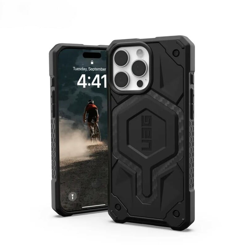 Чeхол-накладка Urban Armor Gear для Apple iPhone 16 Pro Max MonarchТ Carbon Fiber (114461114242)