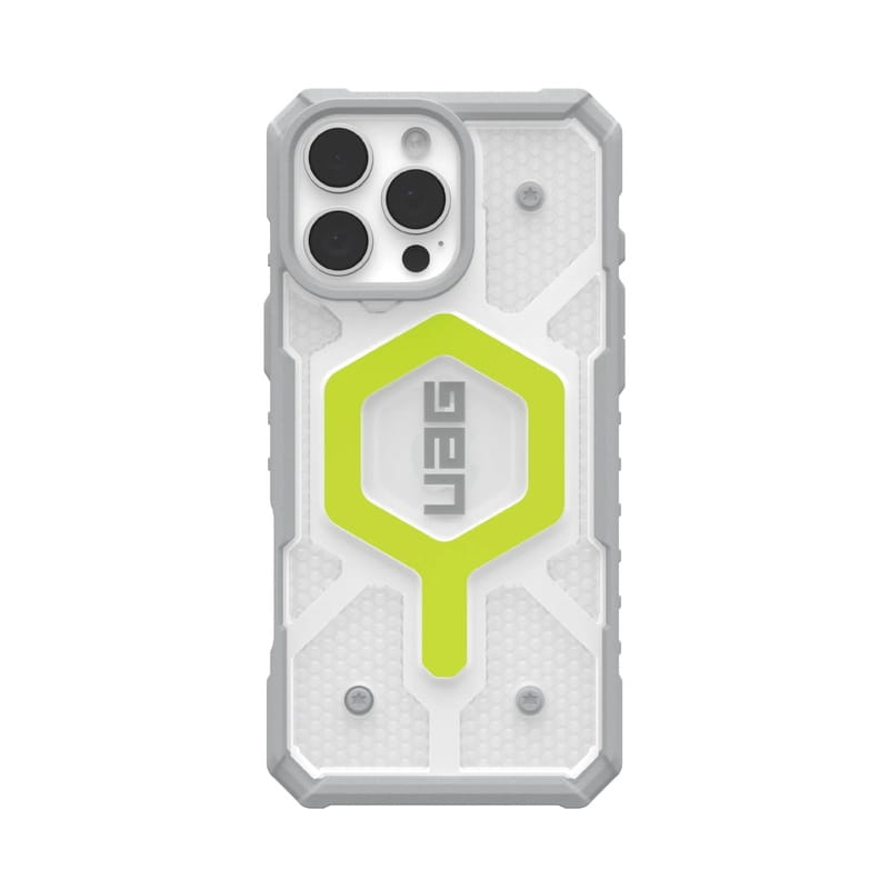 Чeхол-накладка Urban Armor Gear Magsafe для Apple iPhone 16 Pro Max Pathfinder Clear Active Neon (114465118181)