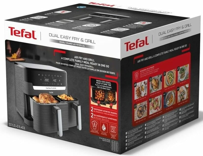 Мультипечь Tefal Dual EasyFry&Grill AirFryer EY905B10