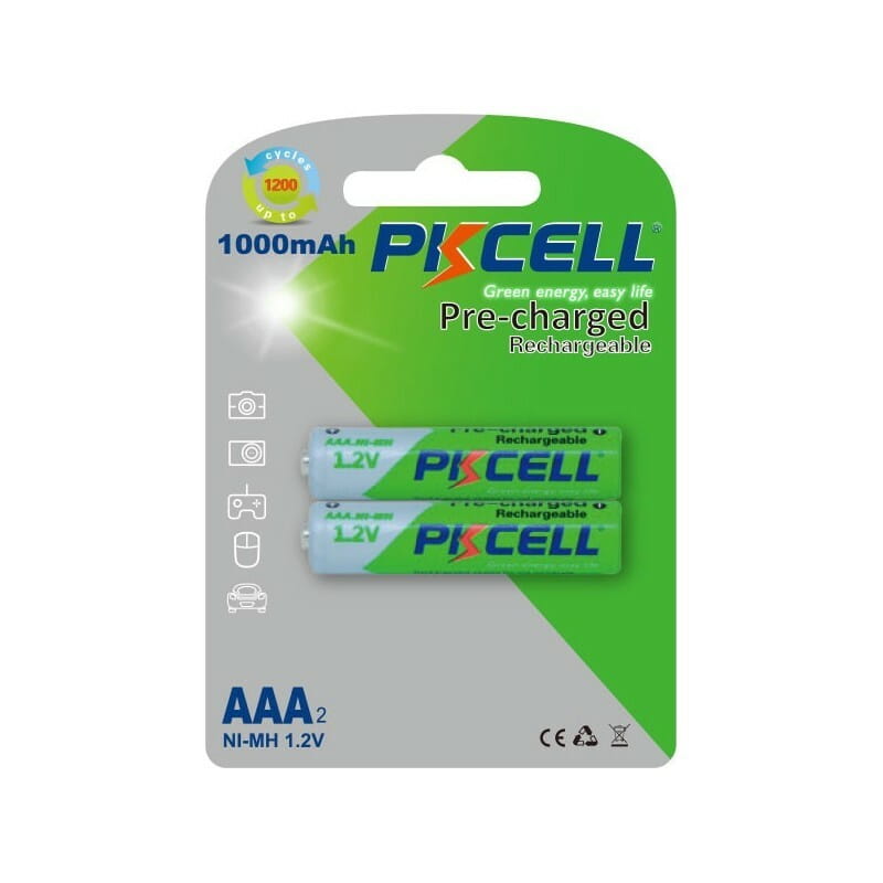 Аккумулятор PKCELL Ni-MH AAA/HR03 1000 mAh BL 2шт (9336)