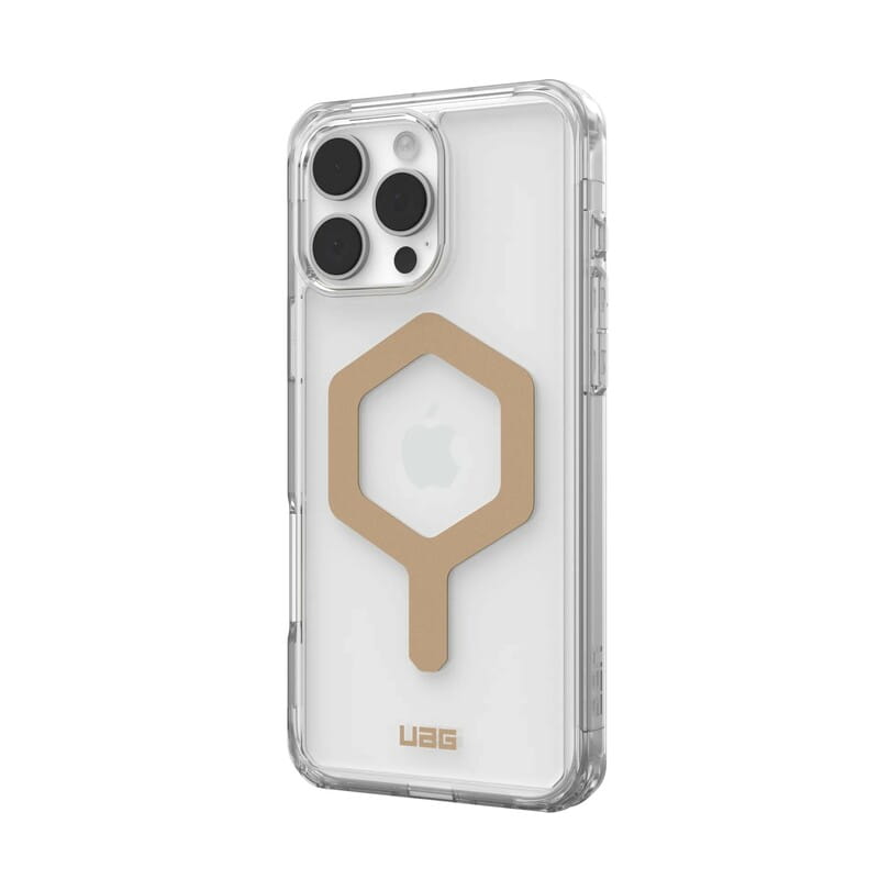 Чохол-накладка Urban Armor Gear Magsafe для Apple iPhone 16 Pro Max Plyo Ice/Gold (114481114381)