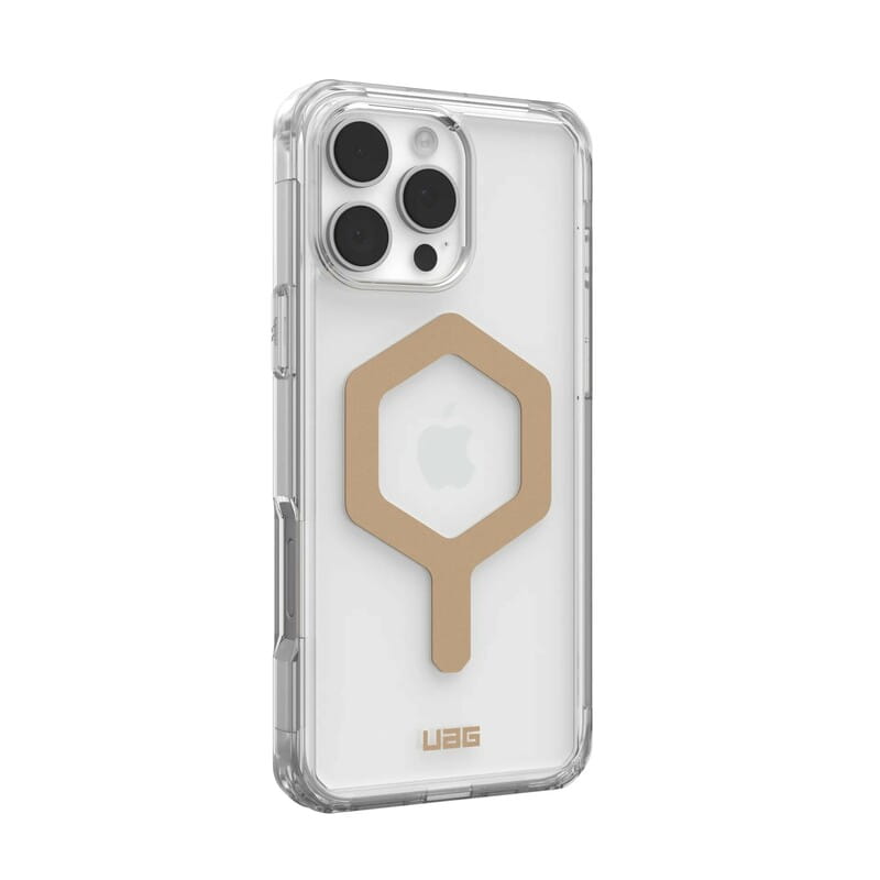 Чeхол-накладка Urban Armor Gear Magsafe для Apple iPhone 16 Pro Max Plyo Ice/Gold (114481114381)