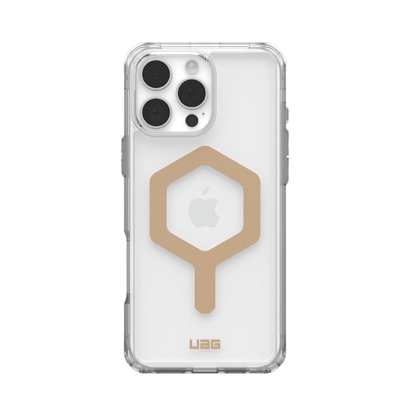 Чохол-накладка Urban Armor Gear Magsafe для Apple iPhone 16 Pro Max Plyo Ice/Gold (114481114381)