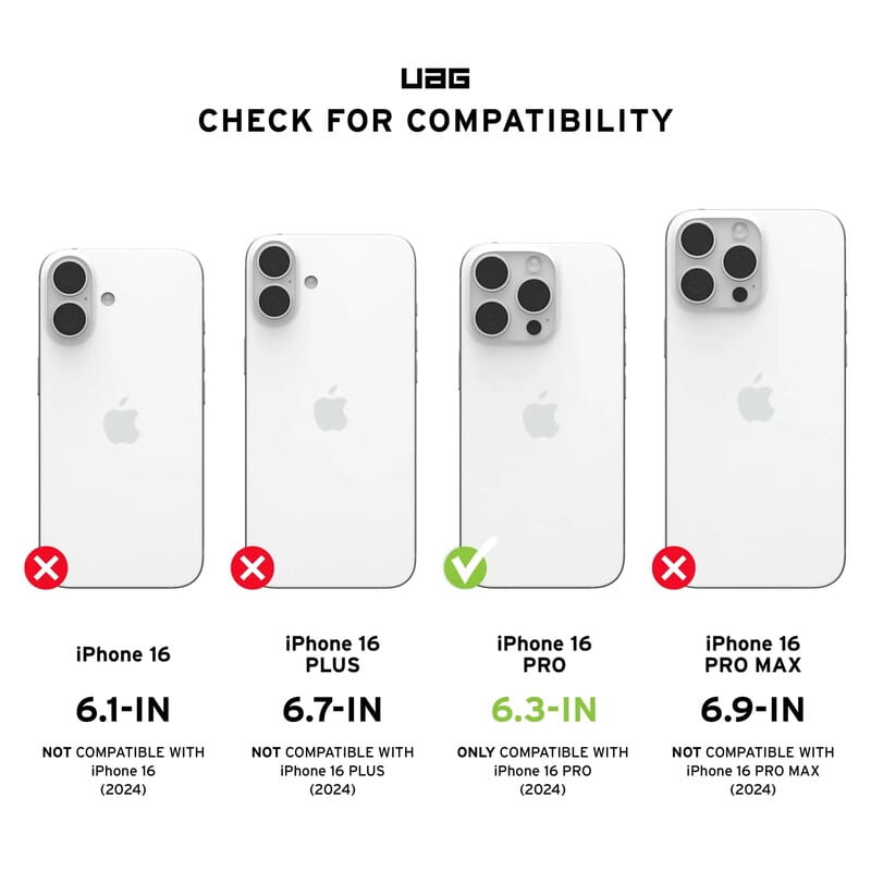 Чeхол-накладка Urban Armor Gear Civilian Magsafe для Apple  iPhone 16 Pro Bordeaux (114444119049)