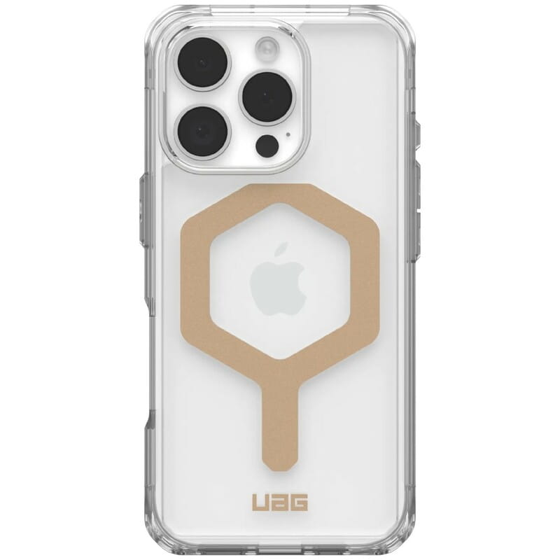 Чохол-накладка Urban Armor Gear Magsafe для Apple iPhone 16 Pro Plyo Ice/Gold (114480114381)