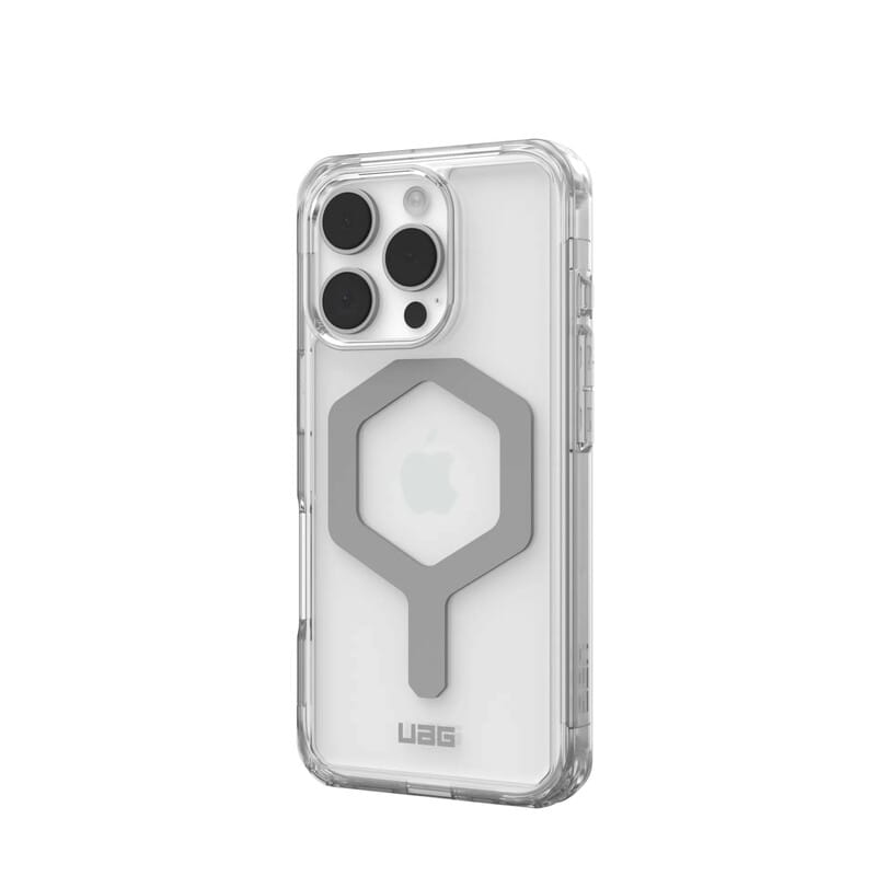 Чохол-накладка Urban Armor Gear Magsafe для Apple iPhone 16 Pro Plyo Ice/Silver (114480114333)