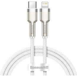 Кабель Baseus Cafule Metal USB-C - Lightning (M/M), 1 м White (6953156202078)