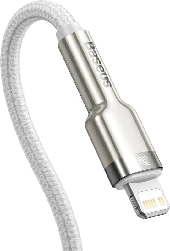 Кабель Baseus Cafule Metal USB-C - Lightning (M/M), 1 м White (6953156202078)