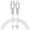 Фото - Кабель Baseus Cafule Metal USB-C - Lightning (M/M), 1 м White (6953156202078) | click.ua