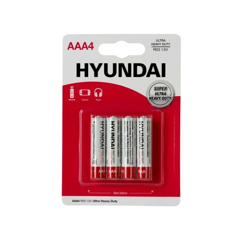 Батарейка Hyundai Heavy Duty AAA/R03 BL 4шт