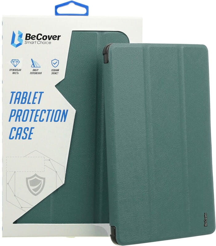 Чехол-книжка BeCover Soft Edge для Samsung Galaxy Tab A9+ SM-X210/SM-X215/SM-X216 11.0" Dark Green (710368)