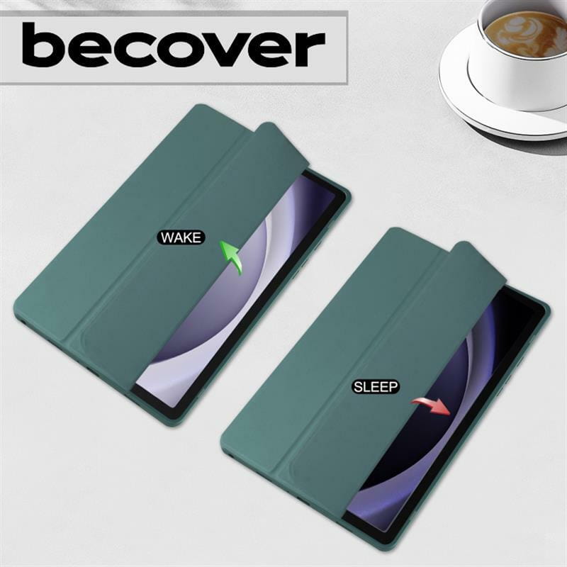 Чехол-книжка BeCover Soft Edge для Samsung Galaxy Tab A9+ SM-X210/SM-X215/SM-X216 11.0" Dark Green (710368)