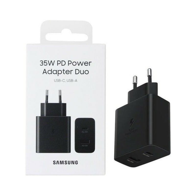 Мережевий зарядний пристрій Samsung Wall Charger Duo (2USB, 3A) 35W Black (EP-TA220NBEGRU)