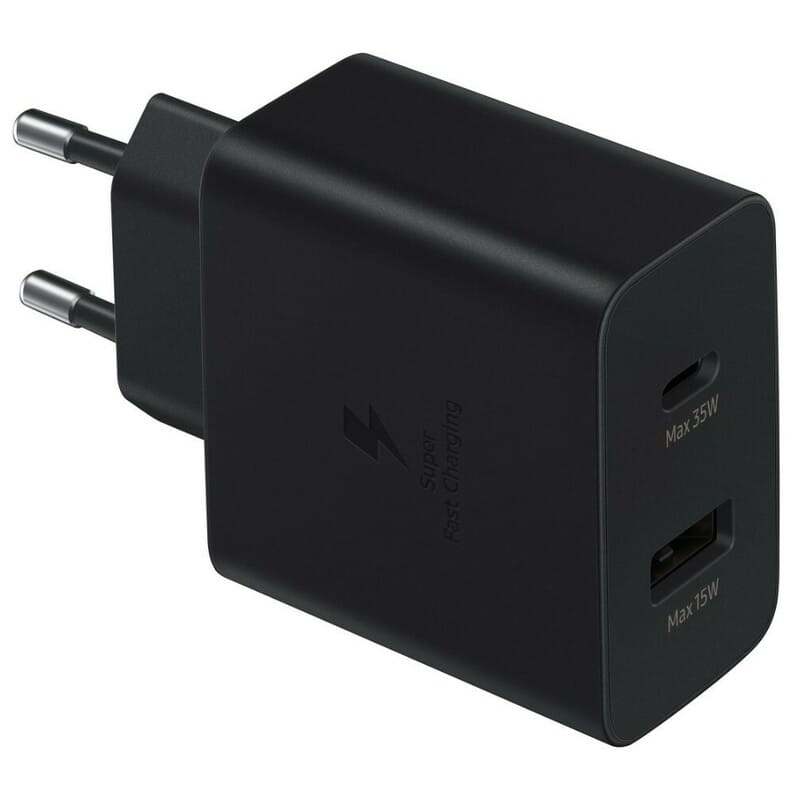 Мережевий зарядний пристрій Samsung Wall Charger Duo (2USB, 3A) 35W Black (EP-TA220NBEGRU)