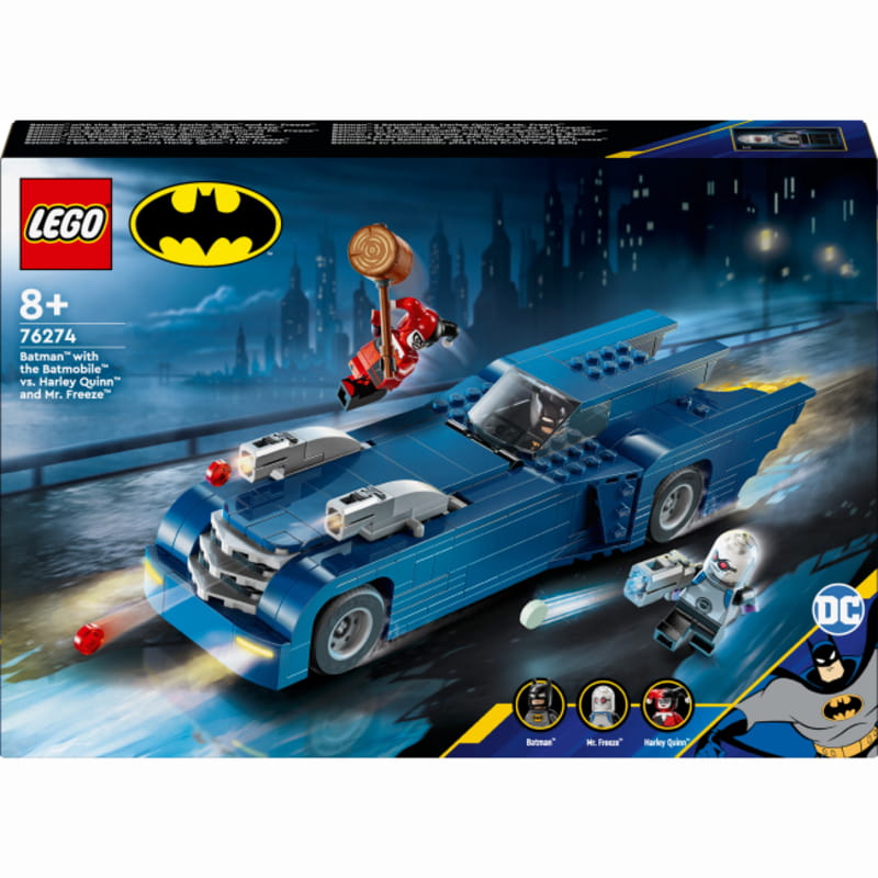 Конструктор LEGO Batman Бэтмен на бэтмобиле против Харли Квинн и Мистера Фриза (76274)