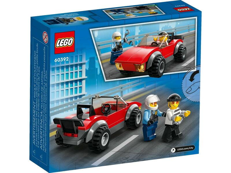 Конструктор LEGO City Преследование автомобиля на полицейском мотоцикле (60392)