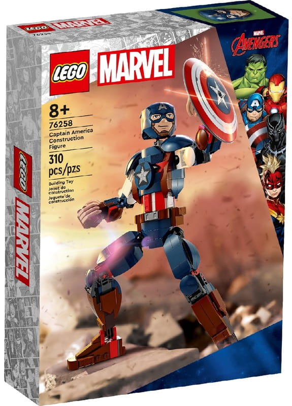 Конструктор LEGO Marvel Фигурка Капитана Америка для сборки (76258)