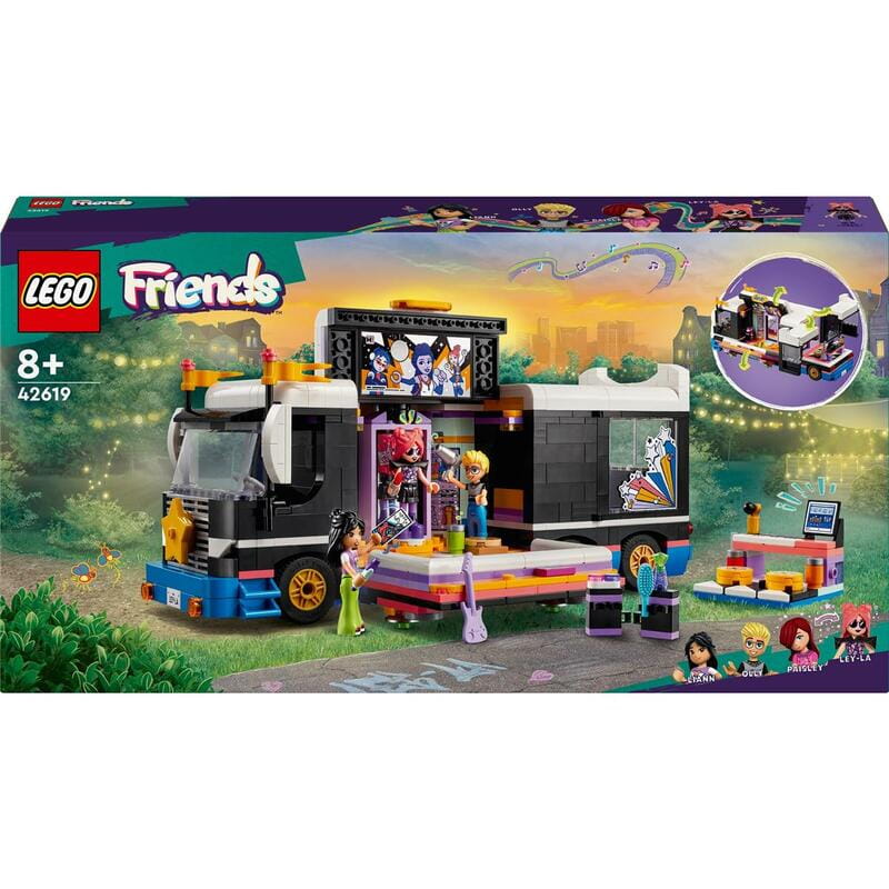 Конструктор LEGO Friends Автобус для музичного туру поп-зірки (42619)