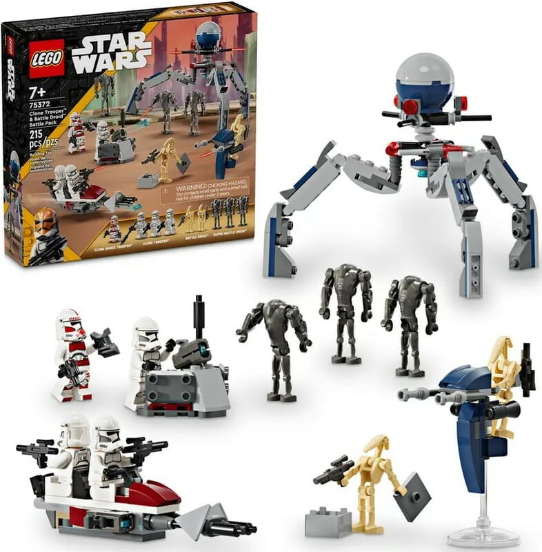 Конструктор LEGO Star Wars Клони-піхотинці та Бойовий дроїд. Бойовий набір (75372)