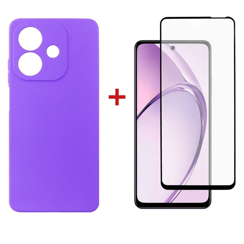 Чeхол-накладка Dengos для Oppo A3 Purple (DG-KM-113) + защитное стекло