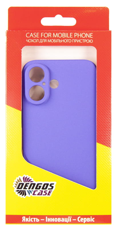 Чeхол-накладка Dengos Carbon для Apple iPhone 16 Purple (DG-TPU-CRBN-209)