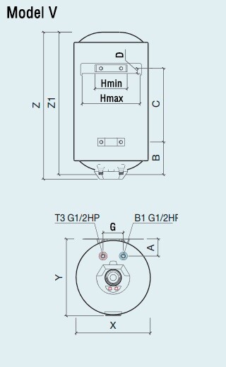 Водонагрівач Quartz Bim 50 V