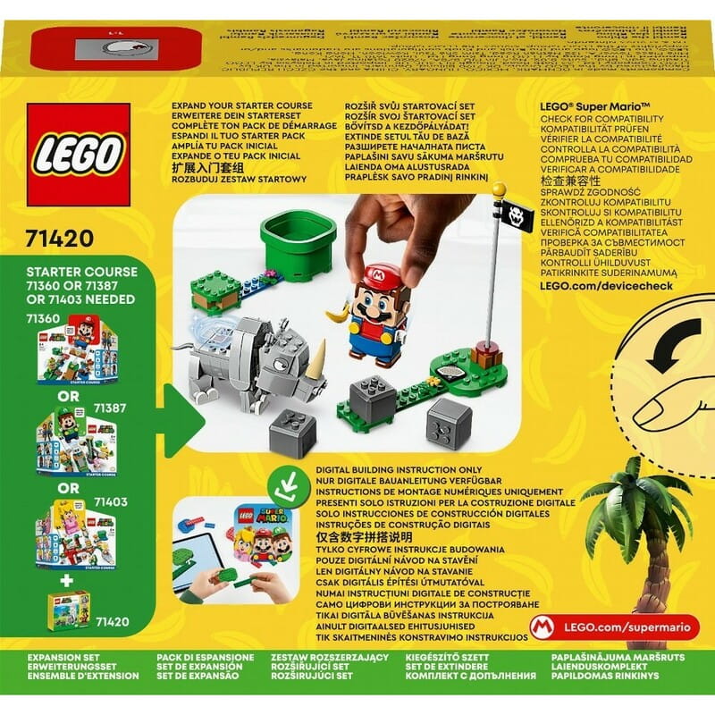 Конструктор LEGO Super Mario Носорог Рамби. Дополнительный набор (71420)