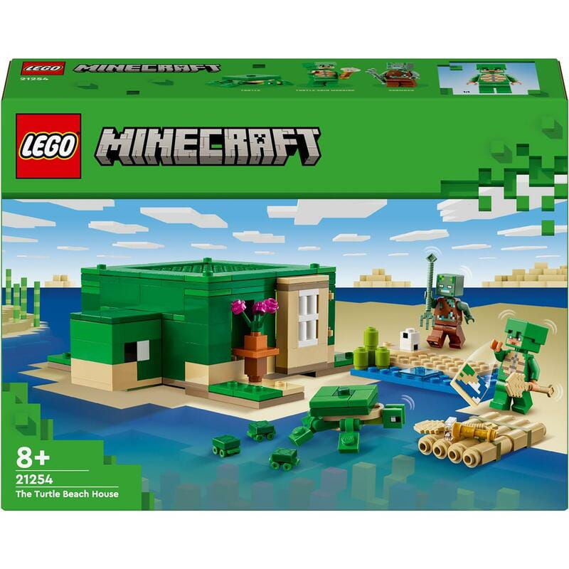 Конструктор LEGO Minecraft Пляжный дом в форме черепахи (21254)