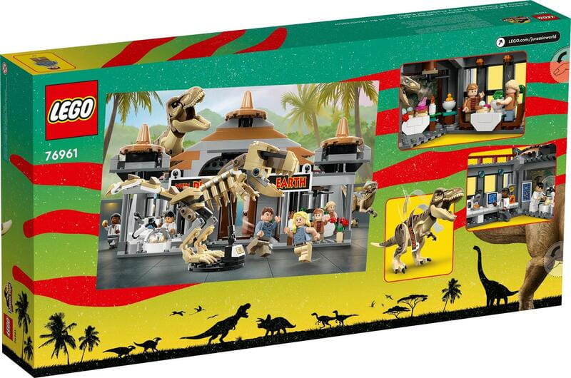 Конструктор LEGO Jurassic Park Центр відвідувачів: Атака тиранозавра й раптора (76961)