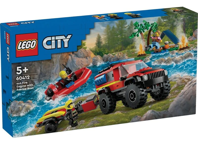 Конструктор LEGO City Пожежний позашляховик з рятувальним човном (60412)