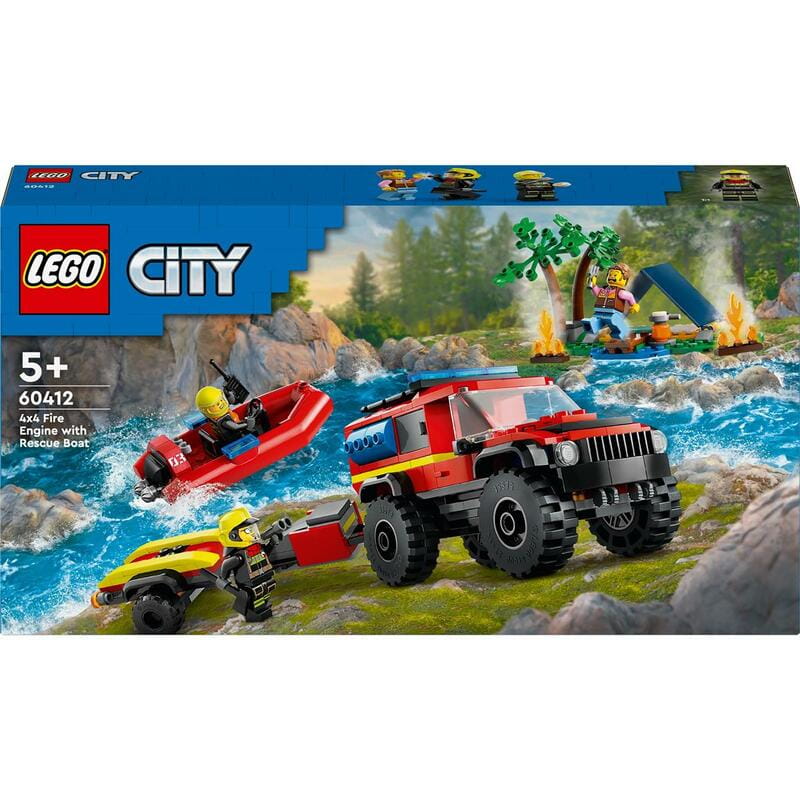 Конструктор LEGO City Пожарный внедорожник со спасательной лодкой (60412)