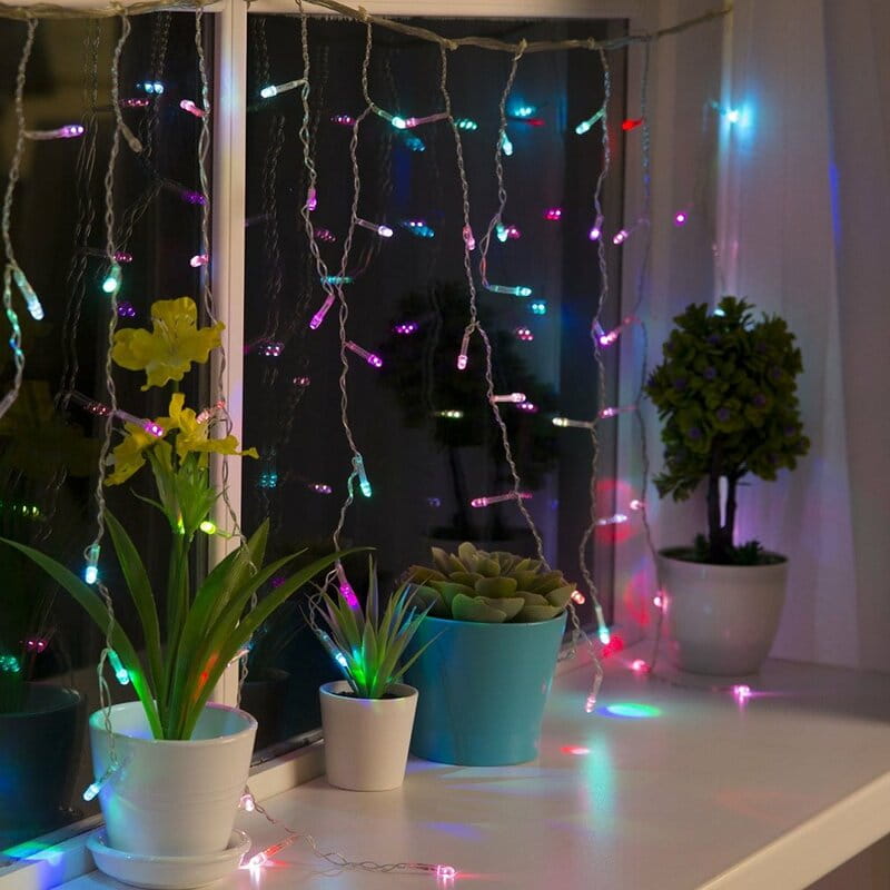 Светодиодная гирлянда ColorWay (CW-GF-100L36UWW) бахрома 100LED, 3мx0.6м, теплый цвет USB